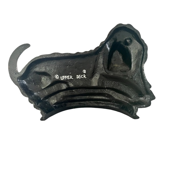 Vintage Bassett Hound Dog Cast Iron Large Doorstop upper deck Vintage Hand Paint - Picture 3 of 14